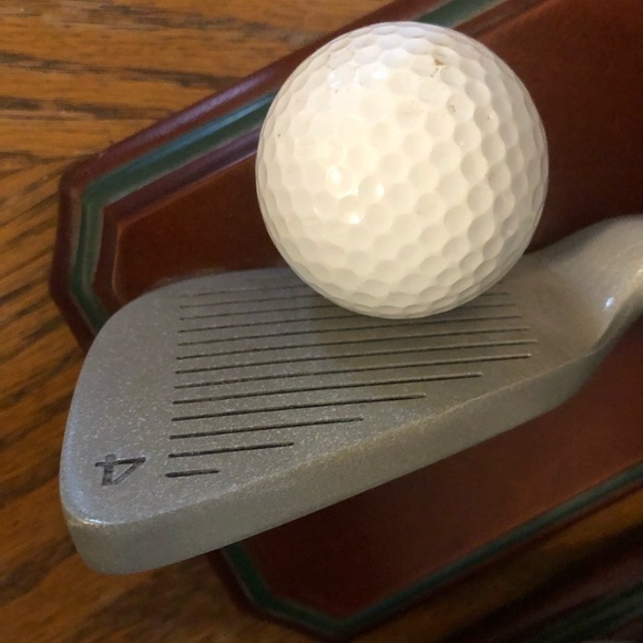 VTG FIGI Country Club Golf Wood Book Ends Putter Golf Ball Iron 5.5X5.5” 90’s - Picture 3 of 8